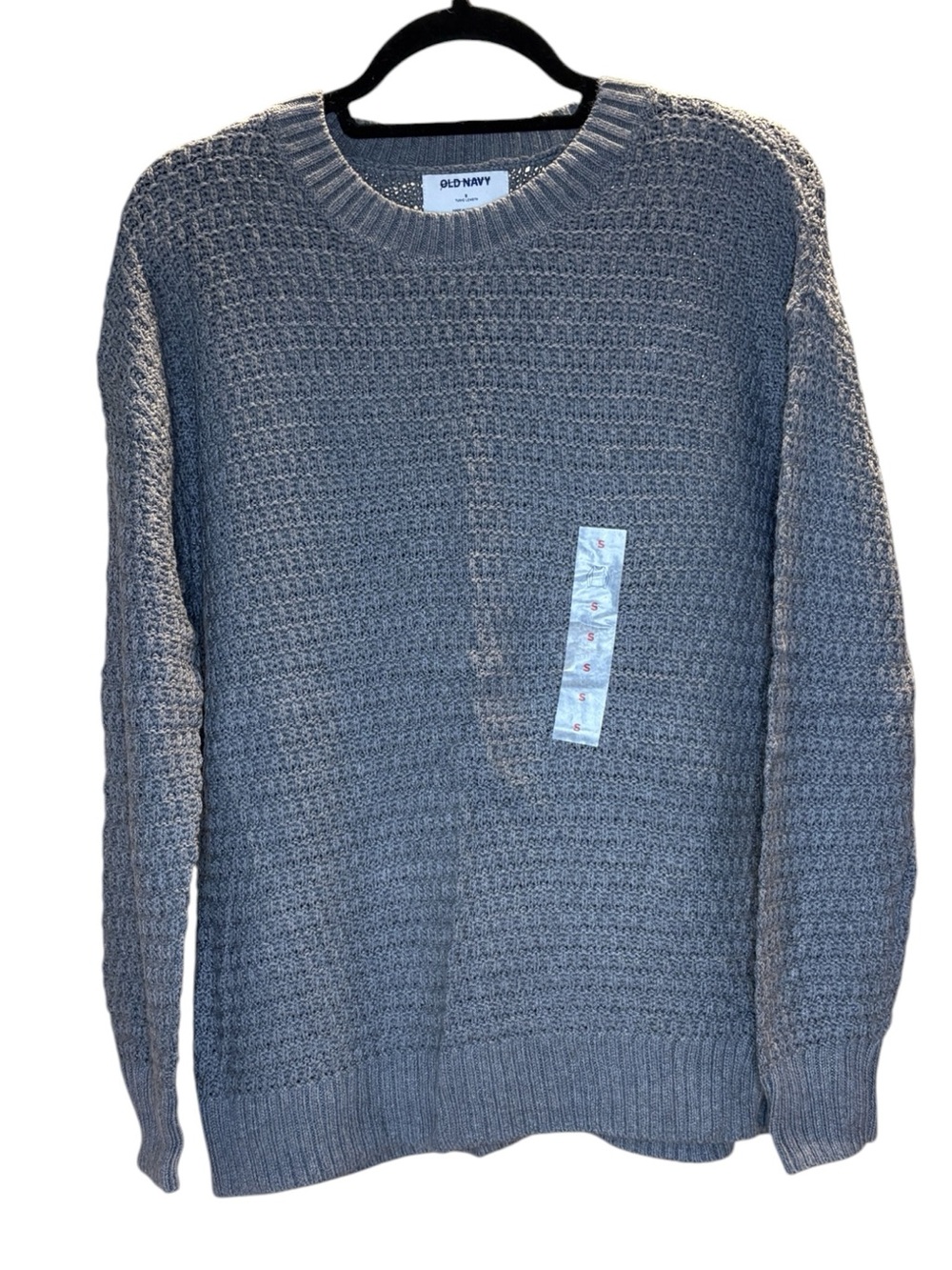 NWOT Old Navy Gray Waffle Knit Crewneck Sweater